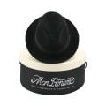 MonPanama Hat – Danny black – front with hatbox