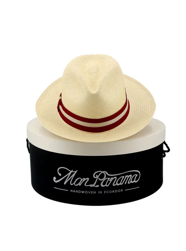 MonPanama Hat-Fedora Sonny burgundy